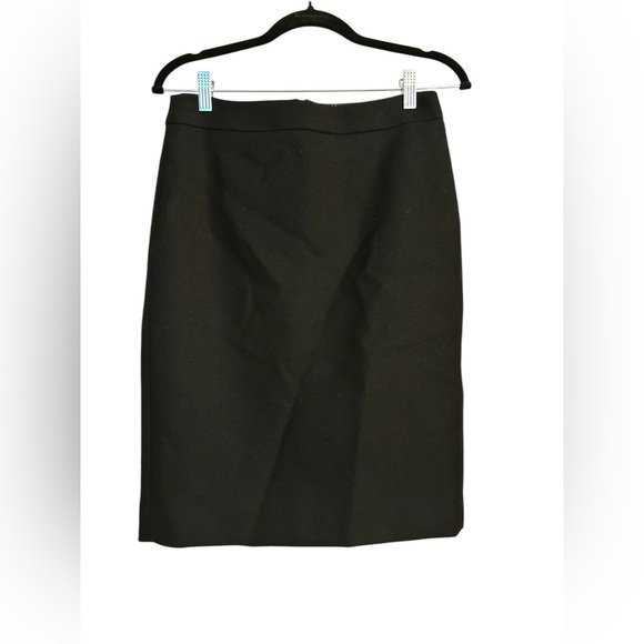 J.Crew Skirt Black 100% Wool Size 2 - Picture 1 of 5